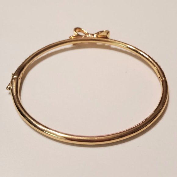 Kate Spade New York Gold Tone Love Notes Pave Crystal Bangle Bracelet - Picture 3 of 6